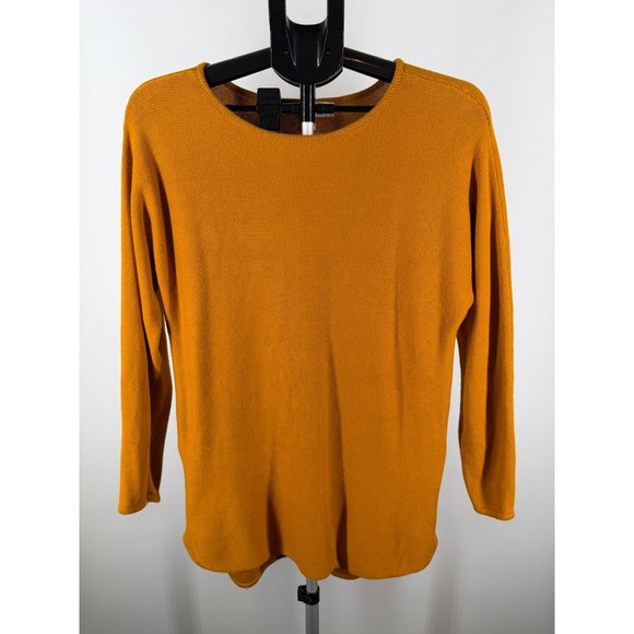 Michael Kors Sweaters - Michael Kors Womens Mustard Yellow Knit Side Zip Sweater Marigold Medium